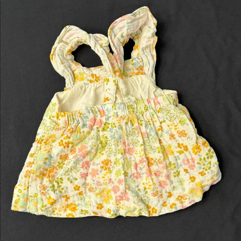 Floral Print Kids Outfit - Yellow and Pink